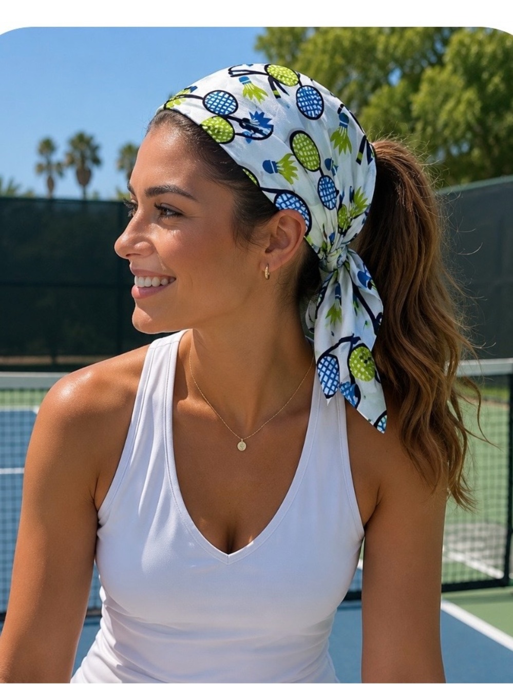 TALBOTS Silk Twilly Badminton Scarf